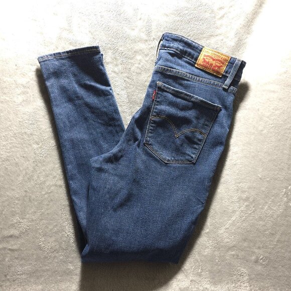 Levi's‎ 721 High Rise Skinny Jeans Distressed Ripped Denim W31 L30 - Picture 1 of 7